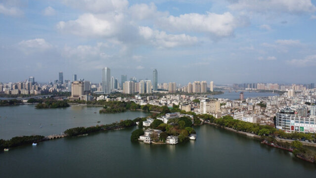 航拍廣東惠州城市風(fēng)光