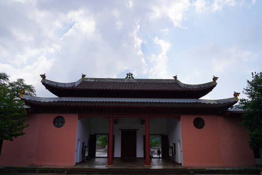 九江永修真如寺古色古香的中式傳統(tǒng)建筑