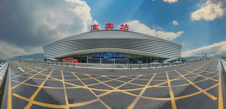 宜賓站現(xiàn)代建筑外觀