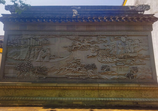 精美傳統(tǒng)浮雕文化墻圖景
