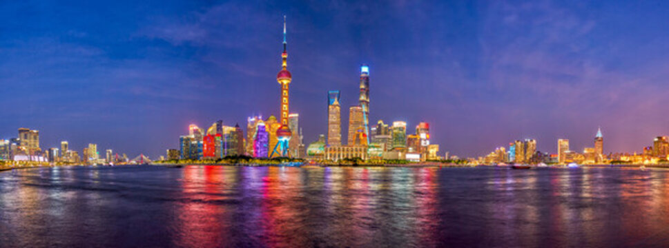 上海外灘璀璨夜景風(fēng)光