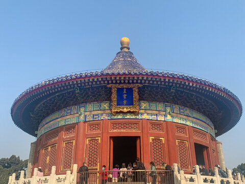 天壇祈年殿游人參觀景象