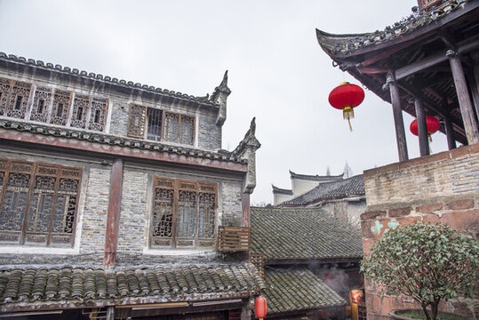 古色古香的中式傳統(tǒng)建筑群
