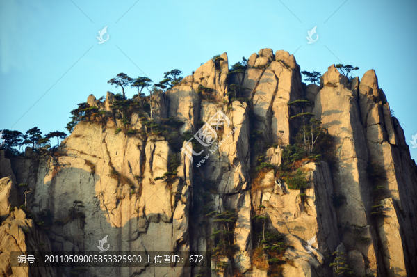 黃山西海大峽谷峭壁