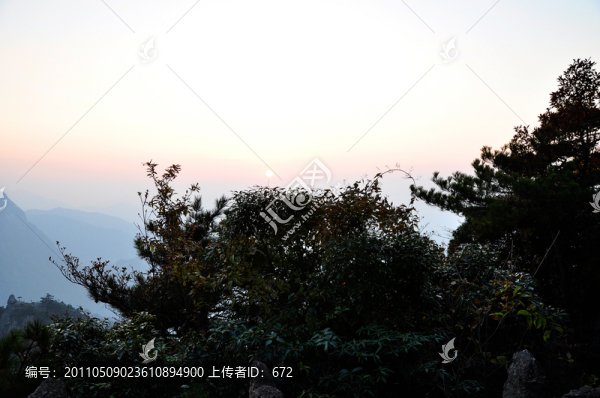 黃山西海大峽谷晚霞