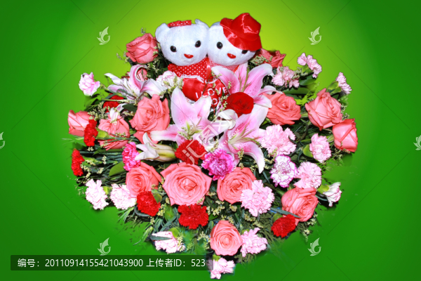 心形插花