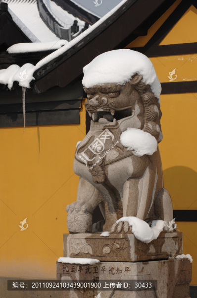 精嚴講寺－獅子石雕