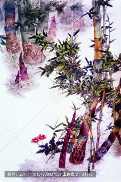 竹子工筆畫(huà)