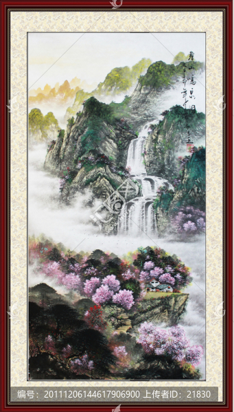國(guó)畫春景山水畫
