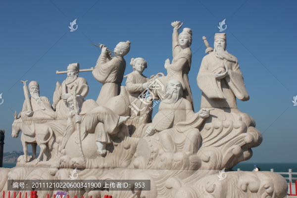 八仙雕塑