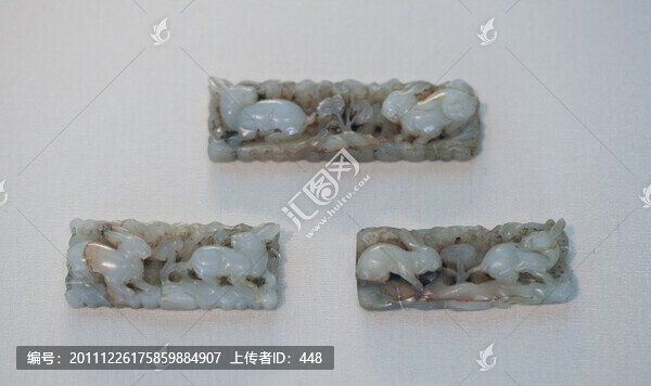 雙兔飾件