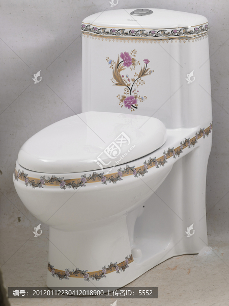 牡丹花坐便器