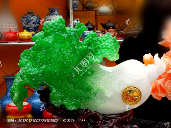 玉白菜,玉雕