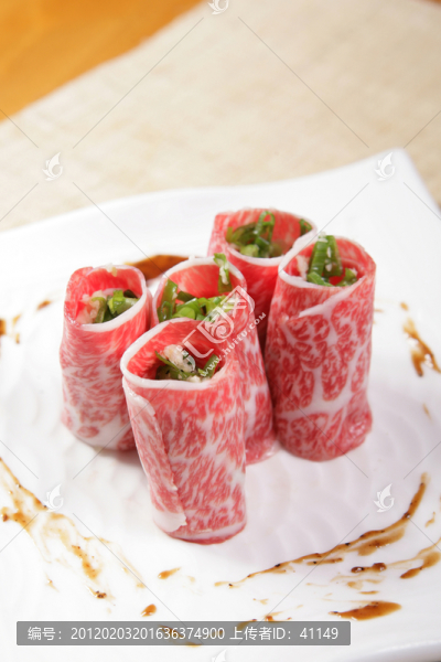 金蒜香蔥牛肉卷