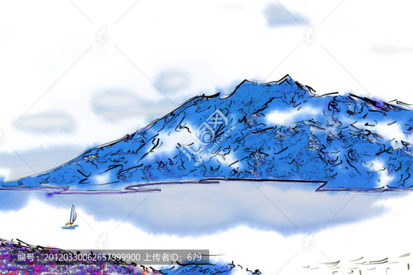 山水（水彩）（未分層）