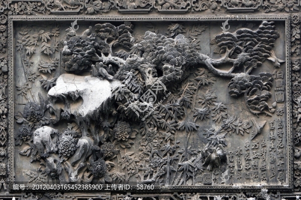 陳家祠,磚雕百鳥圖