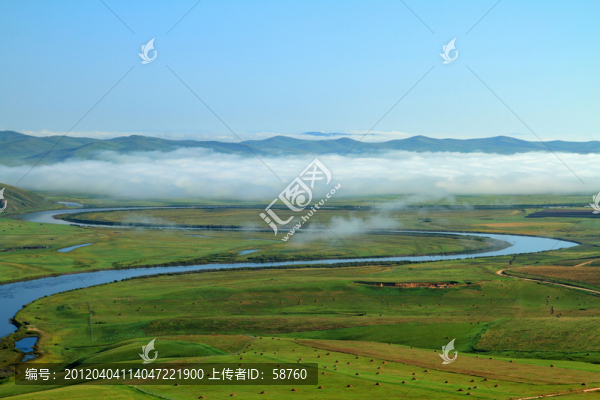 額爾古納河晨霧