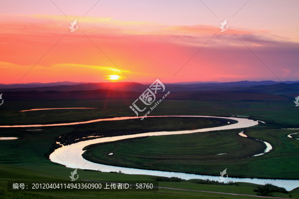 額爾古納河暮色