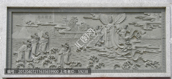龍王朝圣,媽祖立面浮雕
