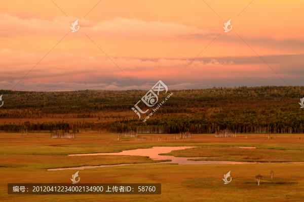 南甕河,晚霞濃郁