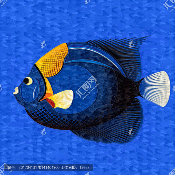 裝飾畫,無框畫,油畫,魚