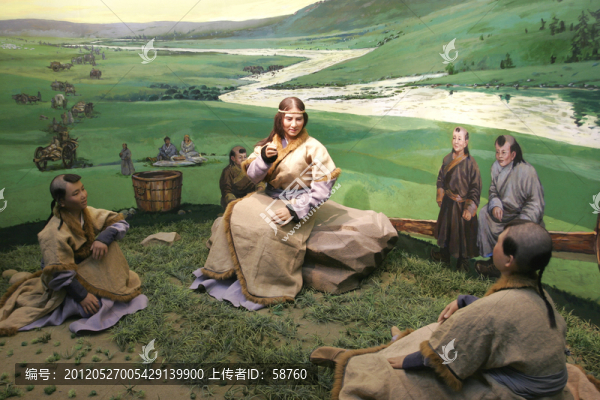 古代草原生活,蠟像
