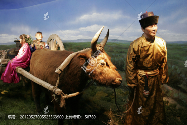 草原生活,蠟像