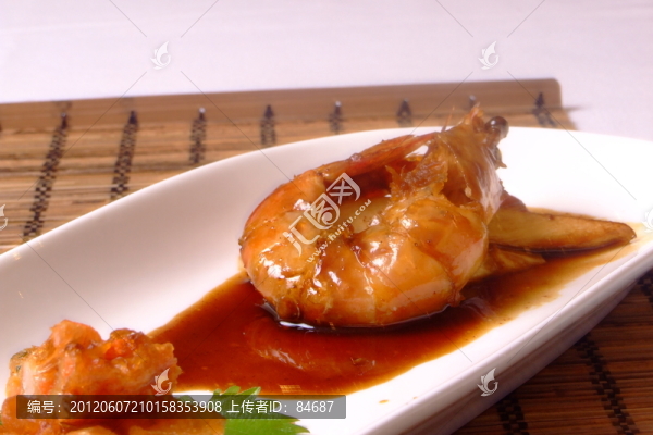 明蝦烤竹筍