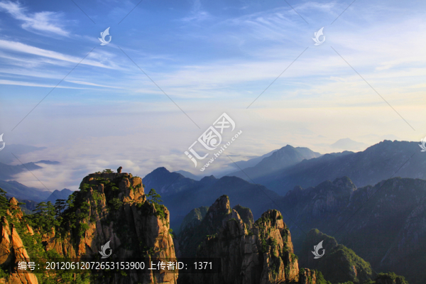 日出,黃山日出,猴子觀海