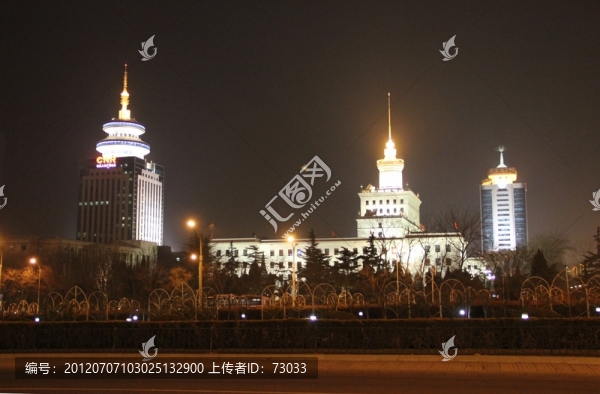 北京中國廣播電臺夜景