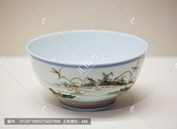 五彩鴛鴦紋碗