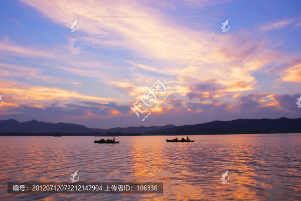 杭州西湖,傍晚