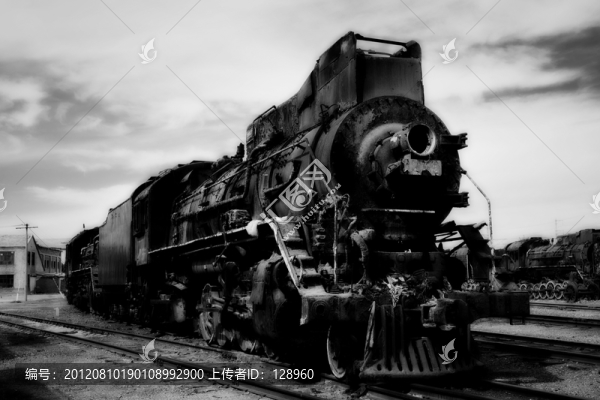 破舊的蒸汽機車