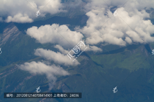 高山白云,航拍