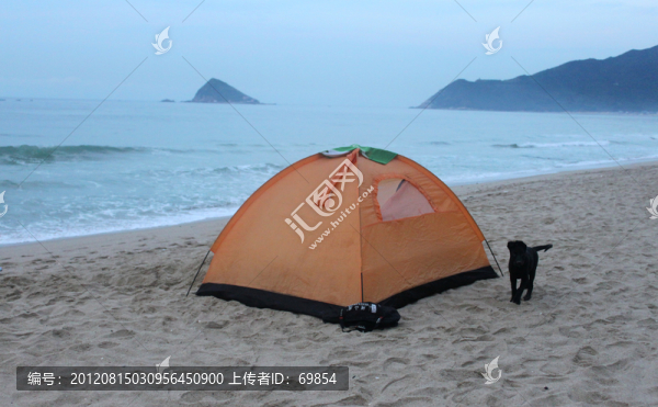 海邊宿營
