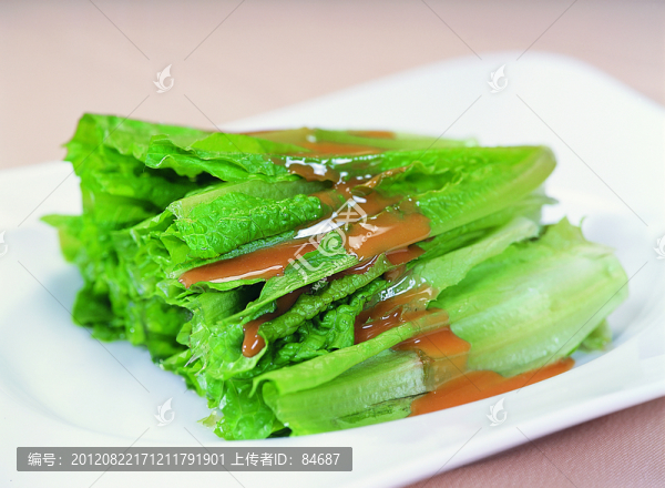 麻醬鳳尾,,麻醬生菜