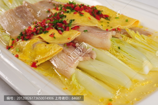 蛋餃咸肉娃娃菜