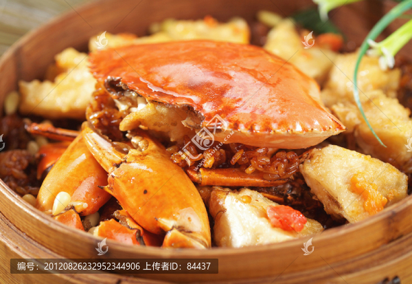 松仁糯米蒸膏蟹