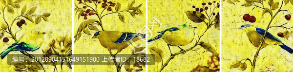 裝飾畫,無框畫,油畫,云雀