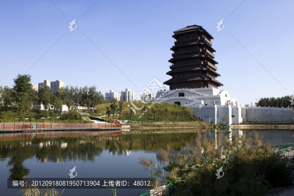 西安漢城湖角樓疊翠景區(qū)