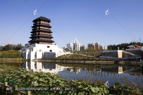 西安漢城湖角樓疊翠景區(qū)