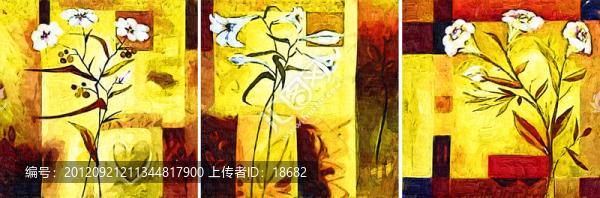 裝飾畫(huà),無(wú)框畫(huà),油畫(huà),花卉