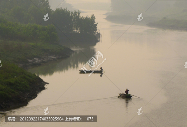 晨河泛舟,滁州清流河早晨