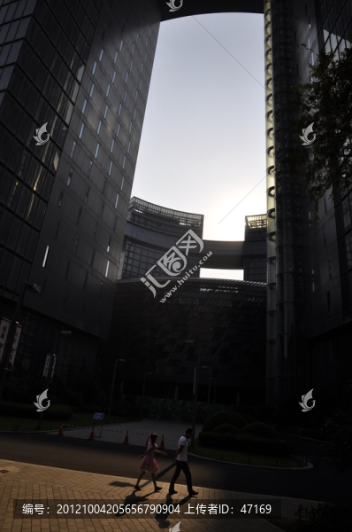 夕陽下的錢江新城
