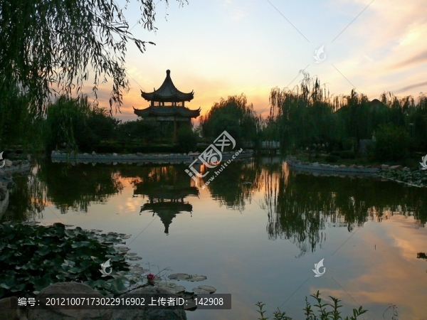 公園夕陽