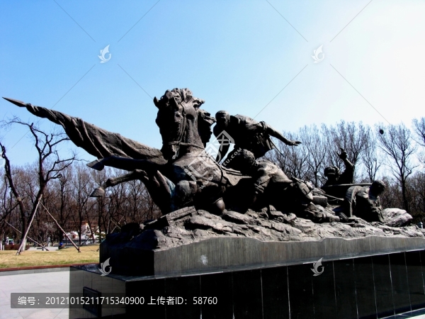鞍山二一九公園,鐵血丹心雕塑