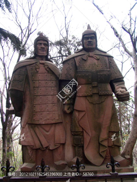 武漢市,馬延、張顗像