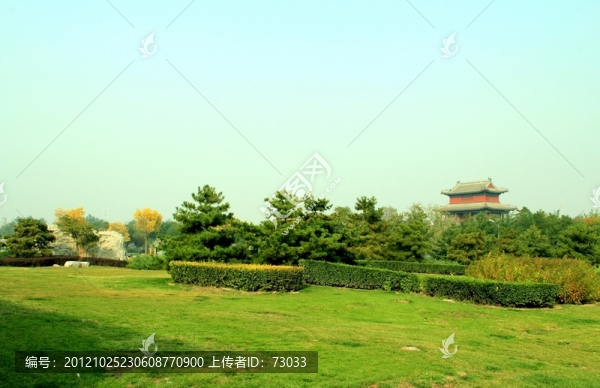 曉月湖公園,,秋景