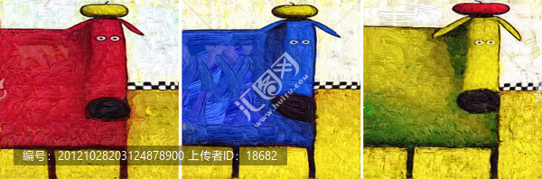 裝飾畫,無框畫,油畫,驢子