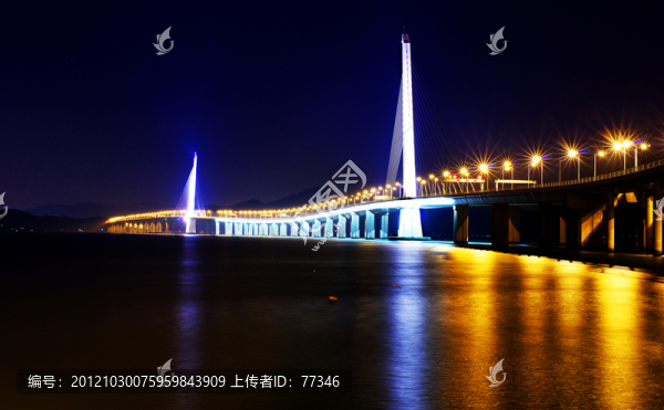 深圳灣大橋夜景